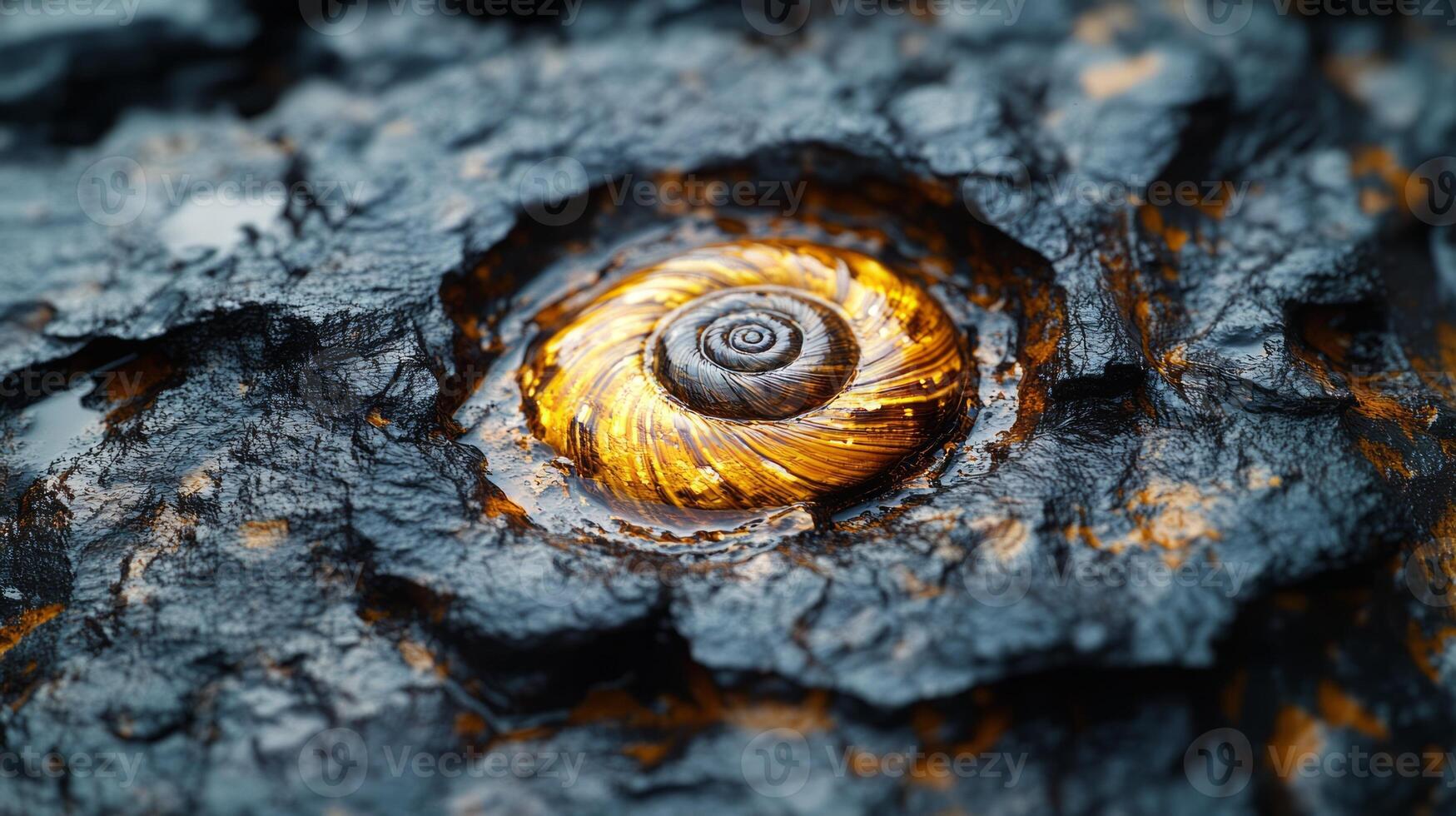 A close up of a snail on a tree photo