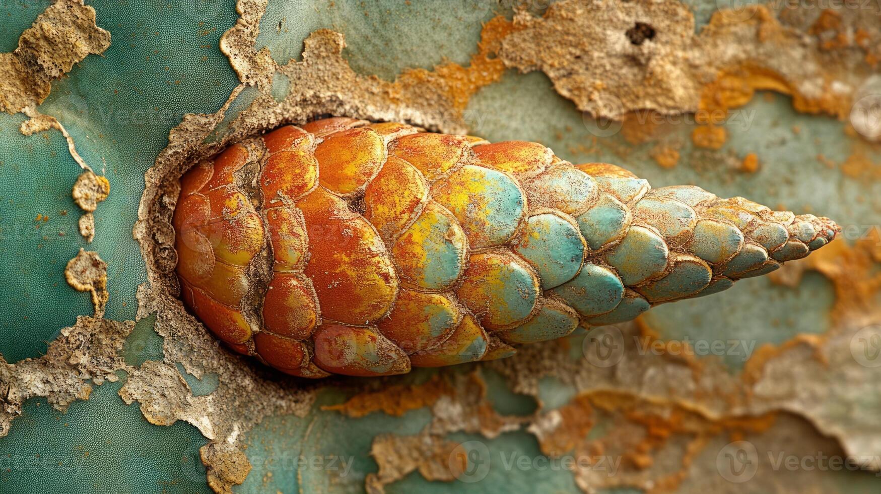 A rusty metal shell photo