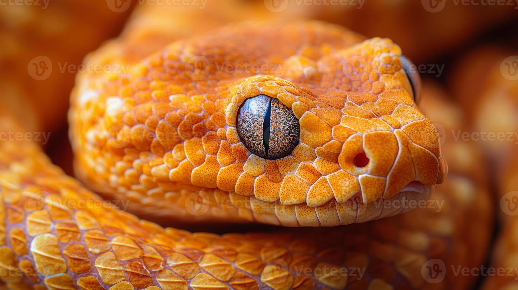 A close up of a snake's head photo