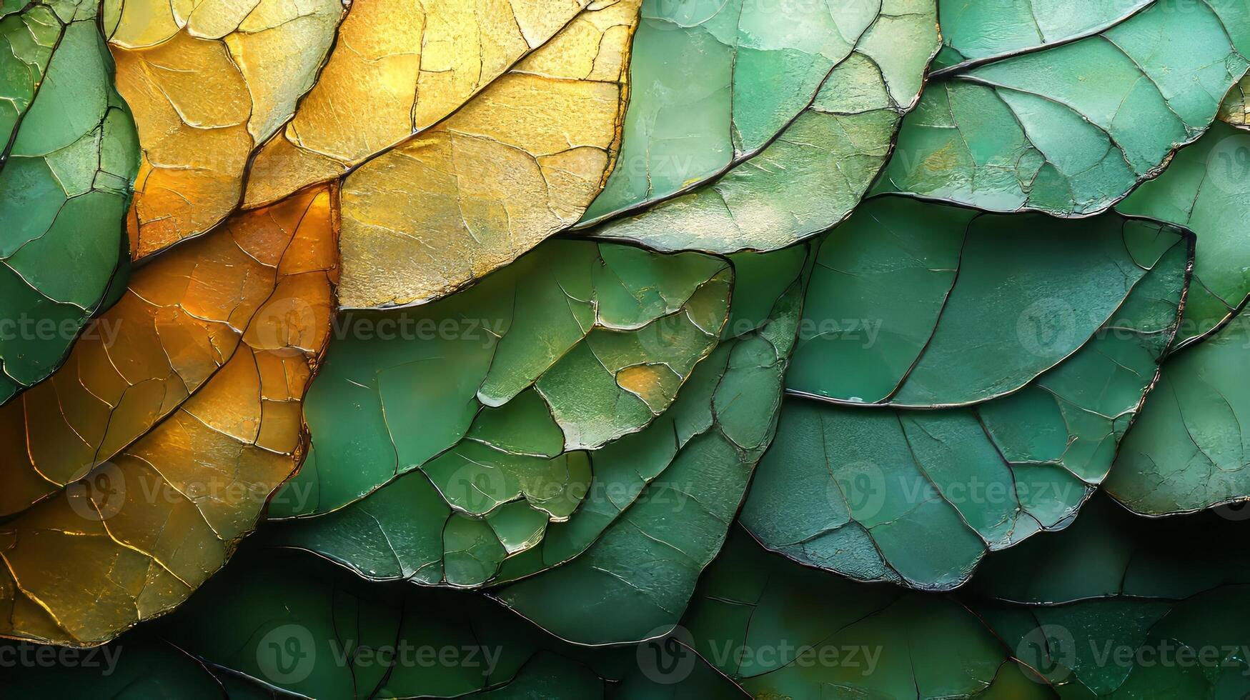 A close up of a green and yellow leaf photo