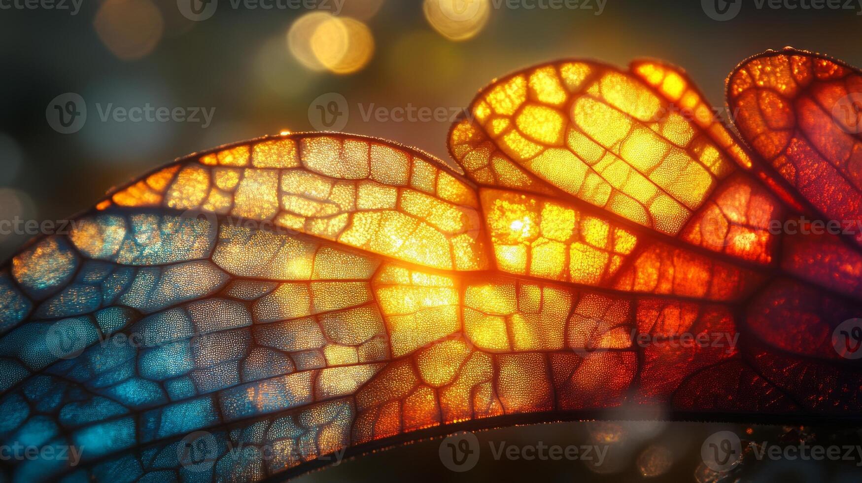 A close up of a colorful butterfly wing photo