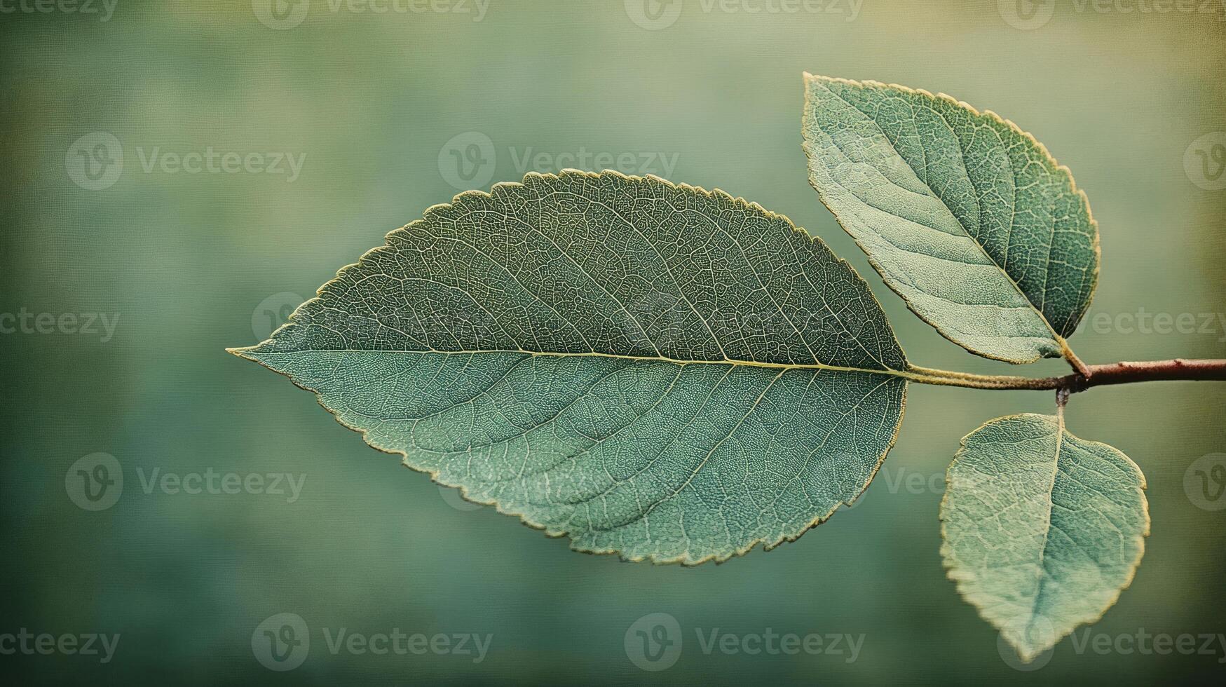 A close up of a leaf on a branch photo