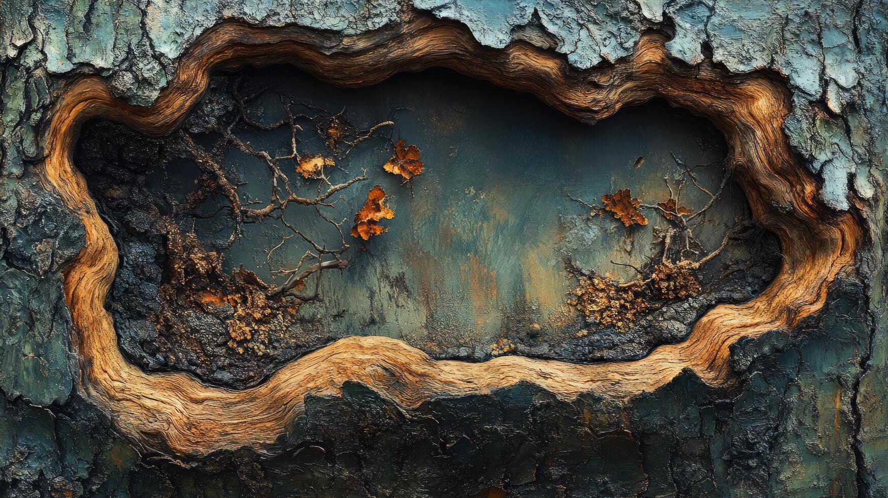 A close up of a tree with a hole in it photo
