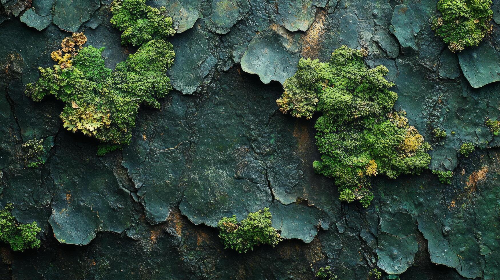 A close up of moss on a tree trunk photo