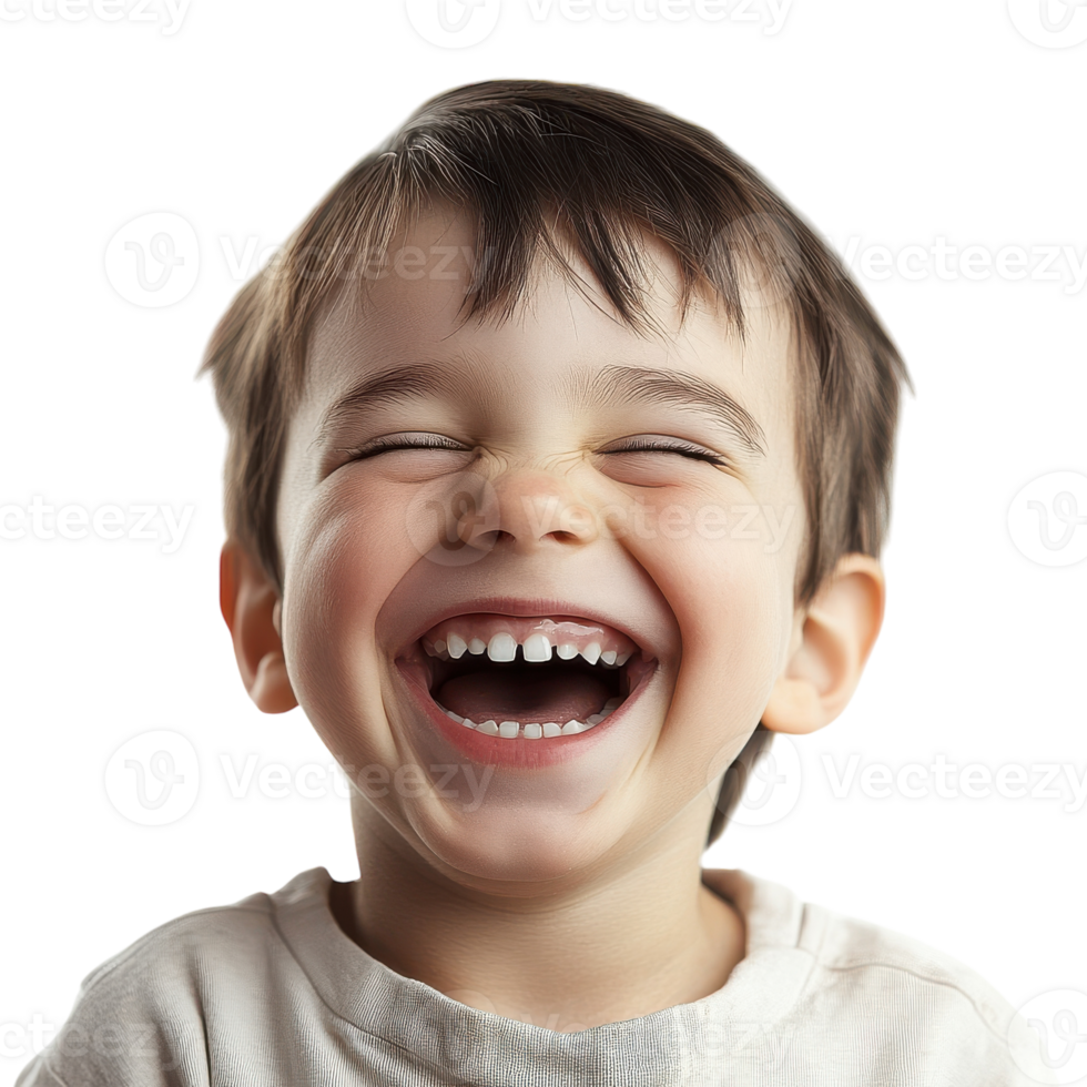 Portrait of a Joyful Child Laughing for Family and Lifestyle Projects on transparent background png