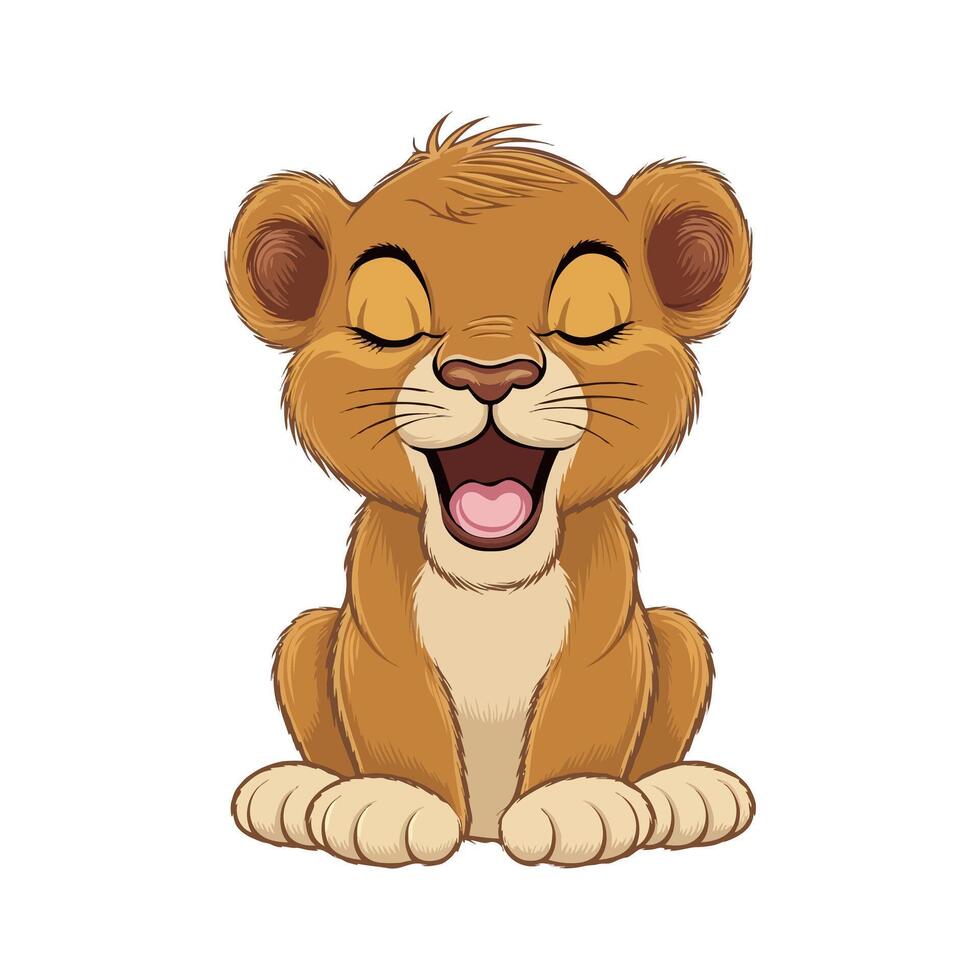 The lion king simba laughing vector
