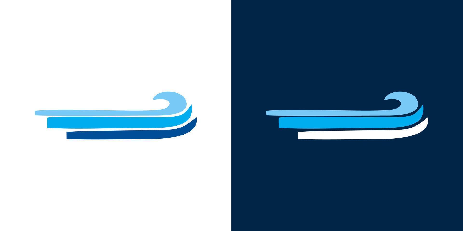 Wave water logo abstract sea icon ocean element background vector