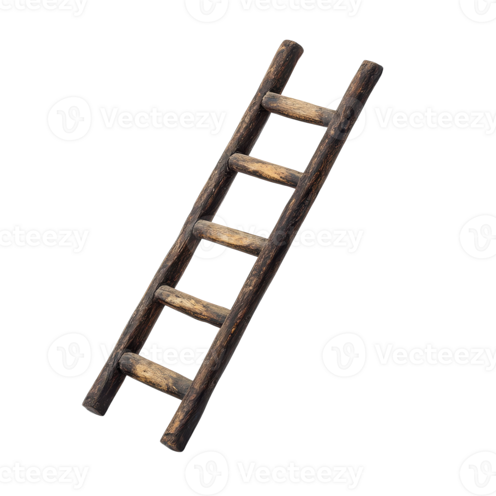 Jacobs Ladder A Beautiful Wooden Climbing Structure for Fitness and Recreation on transparent background png