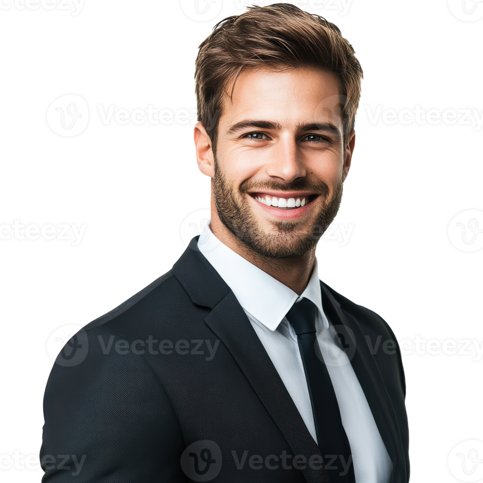 Professional Headshot of a Businessman in Suit for Corporate Use on transparent background png