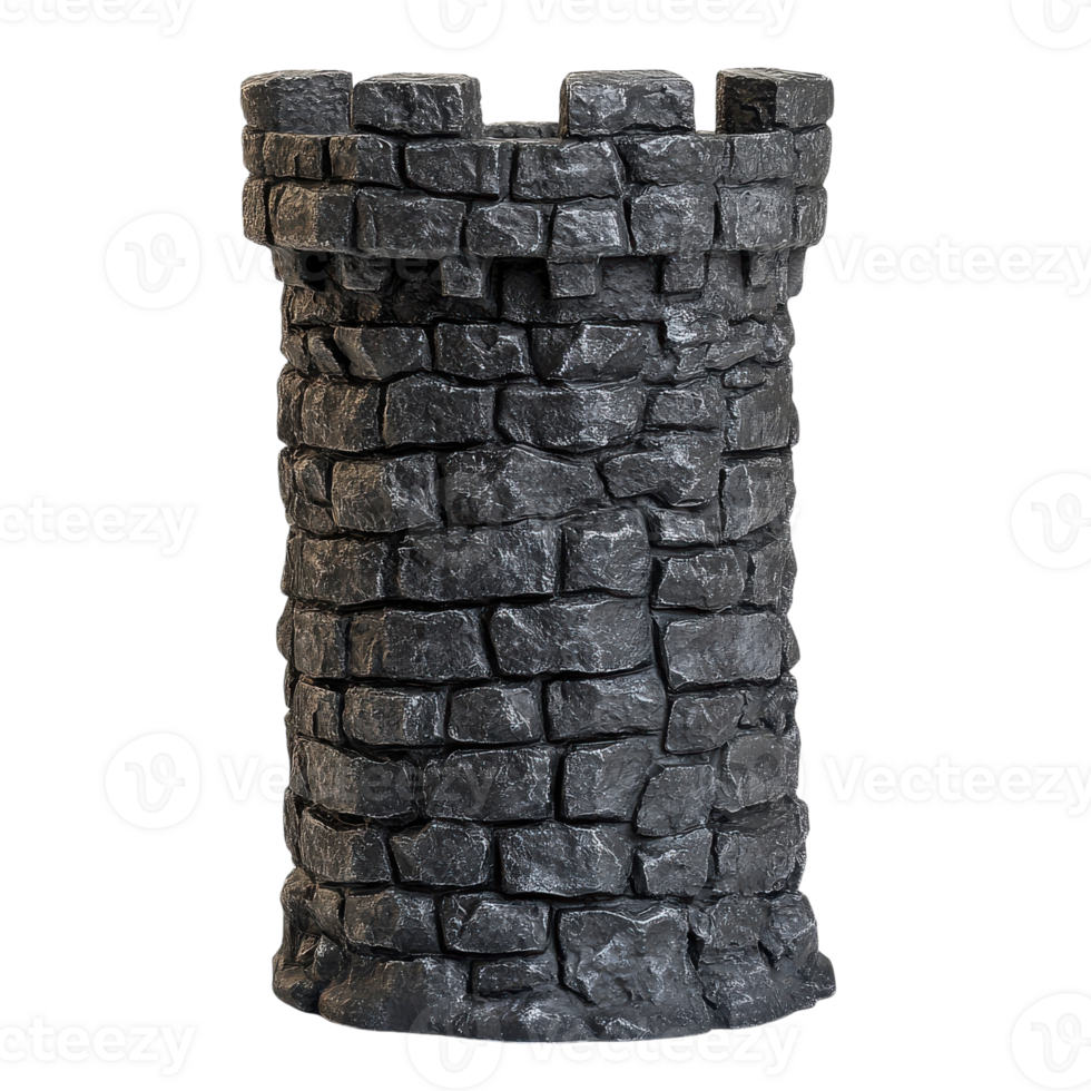 Old Stone Tower - A Majestic Medieval Defensive Structure on transparent background png