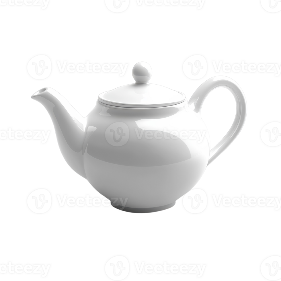 Elegant Teapot Displayed on a Rustic Wooden Table on transparent background png