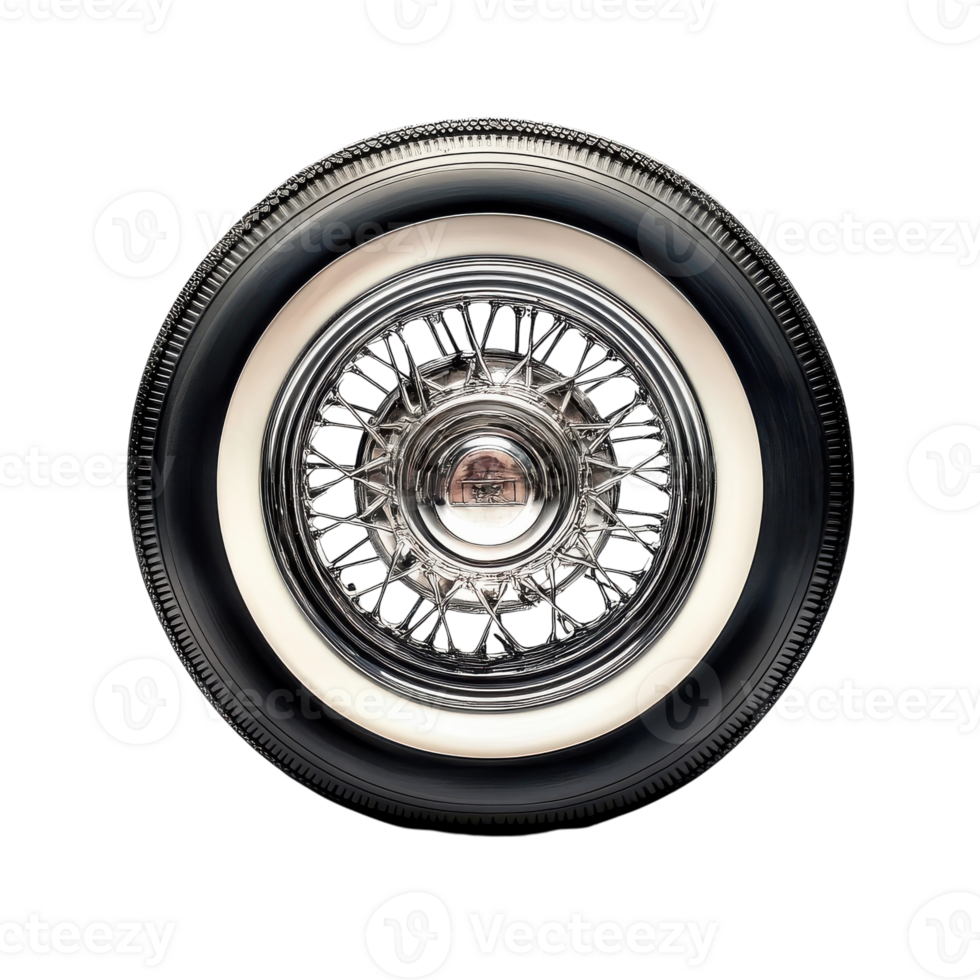 Close-up of a Car Wheel for Automotive Projects on transparent background png
