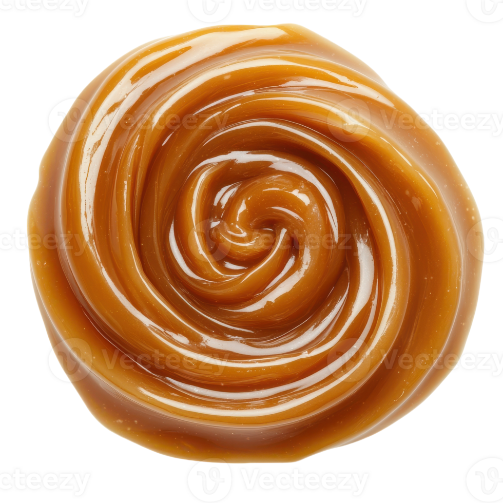 Caramel Swirl Isolated for Culinary Use on transparent background png