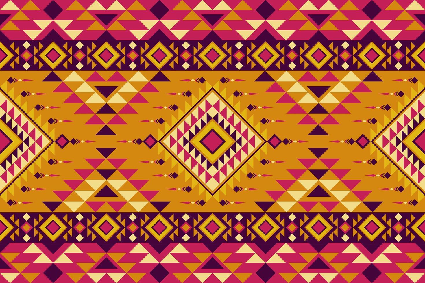 Geometric tribal seamless pattern, Native American and Aztec designs with Southeast Asian influences, in red and purple tones, suitable for paper wrap wallpapers, textiles, carpets, and decorative vector