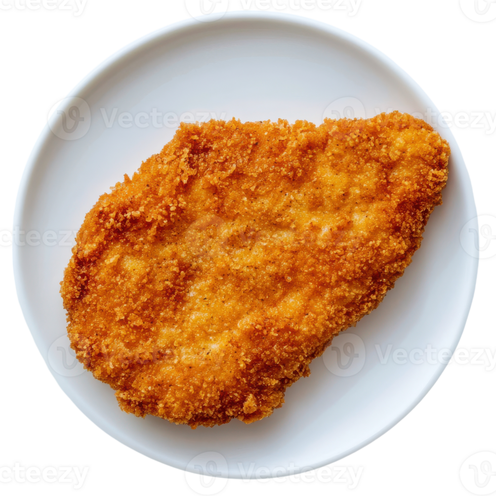 Delicious Homemade Breaded Chicken Schnitzel for Culinary Inspiration on transparent background png