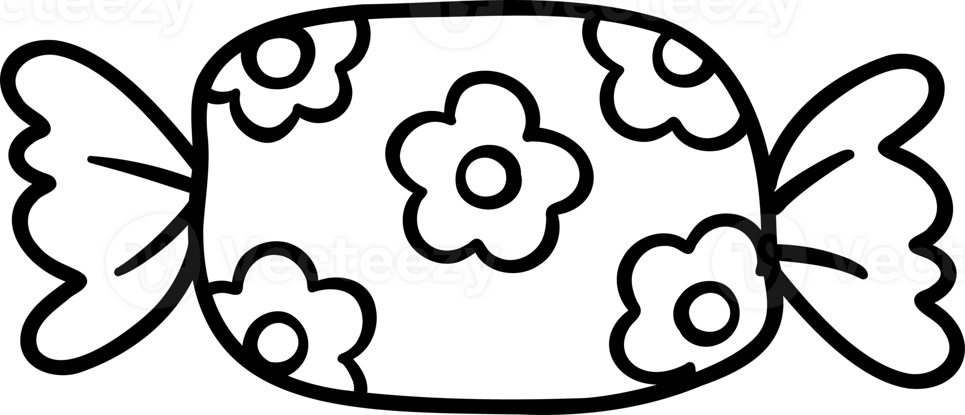 Groovy Retro Christmas candy cartoon coloring image doodle hand drawn png