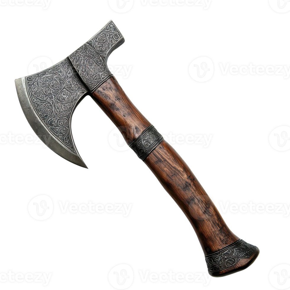 Medieval Axe for Historical Reenactments and Collectors on transparent background png