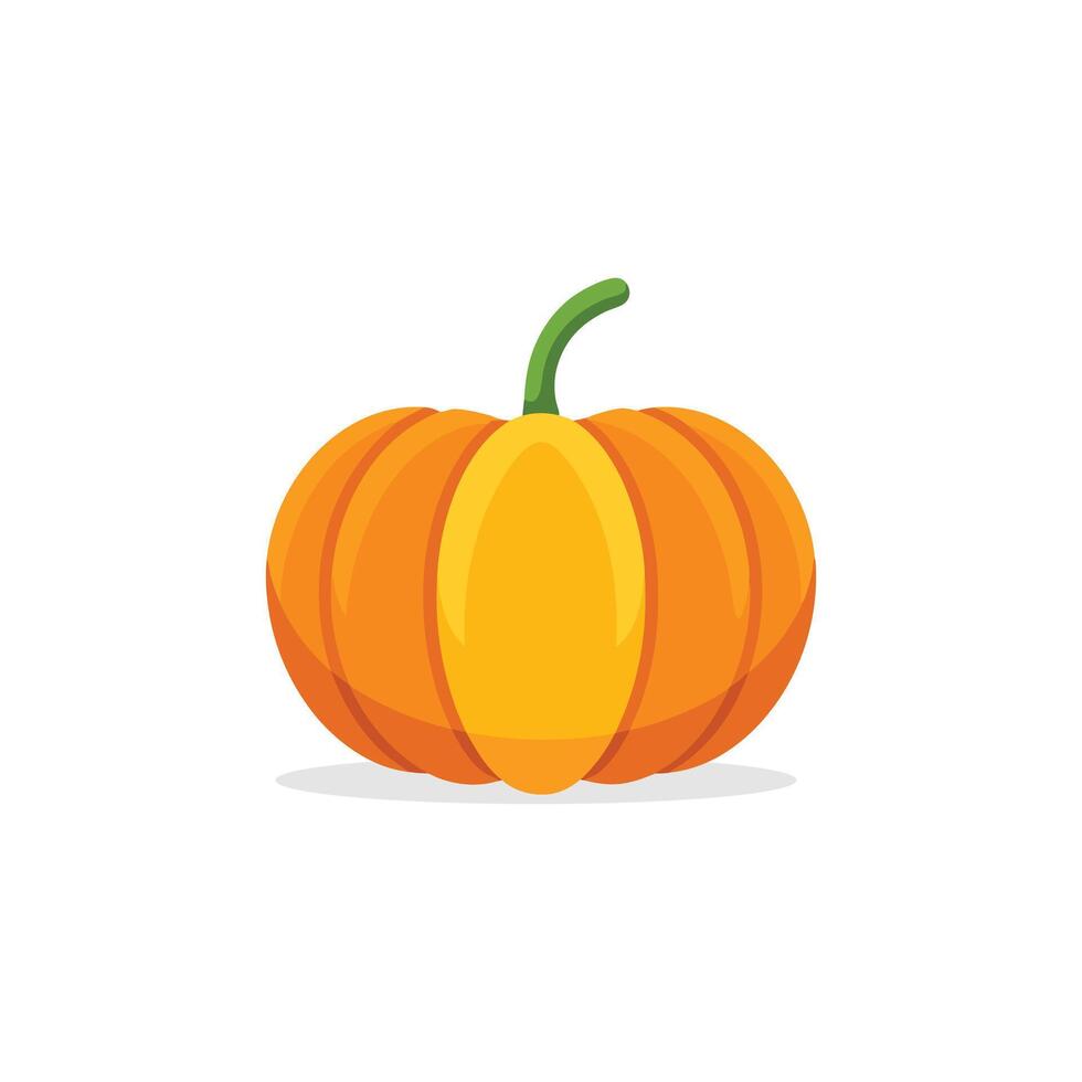 Pumpkin isolated flat illustration on white background vector