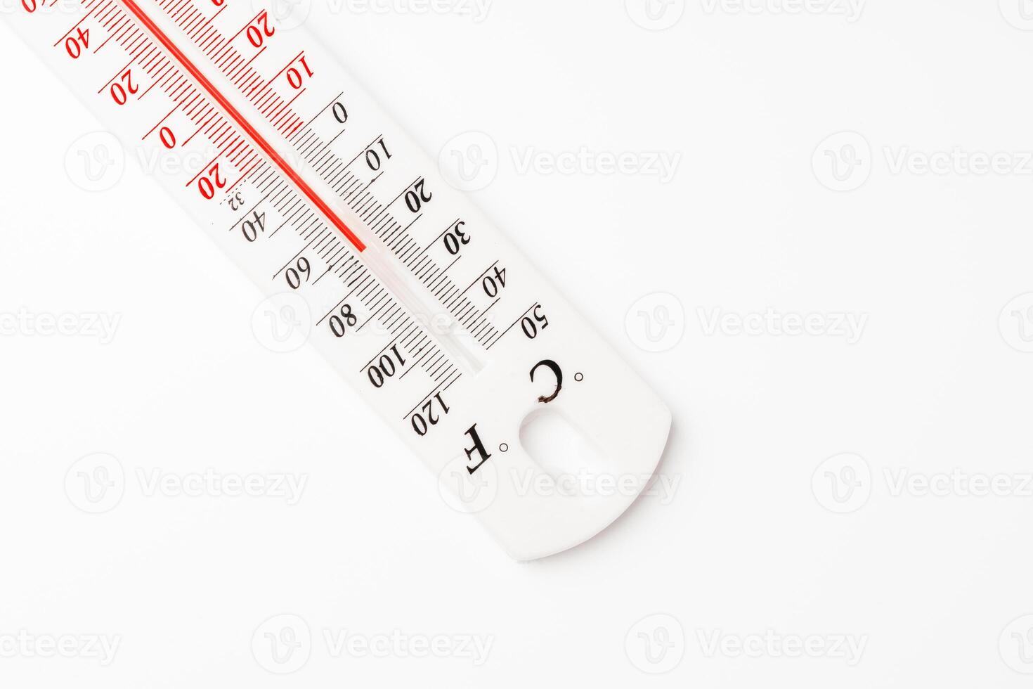 White Thermometer and Hygrometer Displaying Room Temperature and Humidity photo