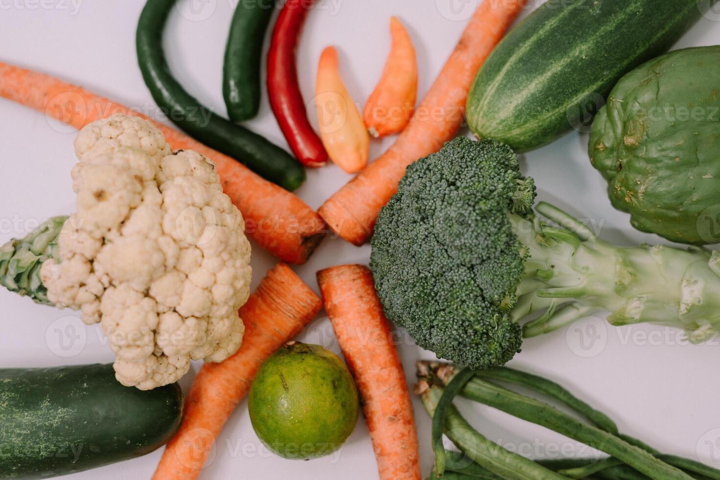 Colorful assortment of fresh vegetables, arranged beautifully to symbolize World Vegan Day and promote healthy eating photo