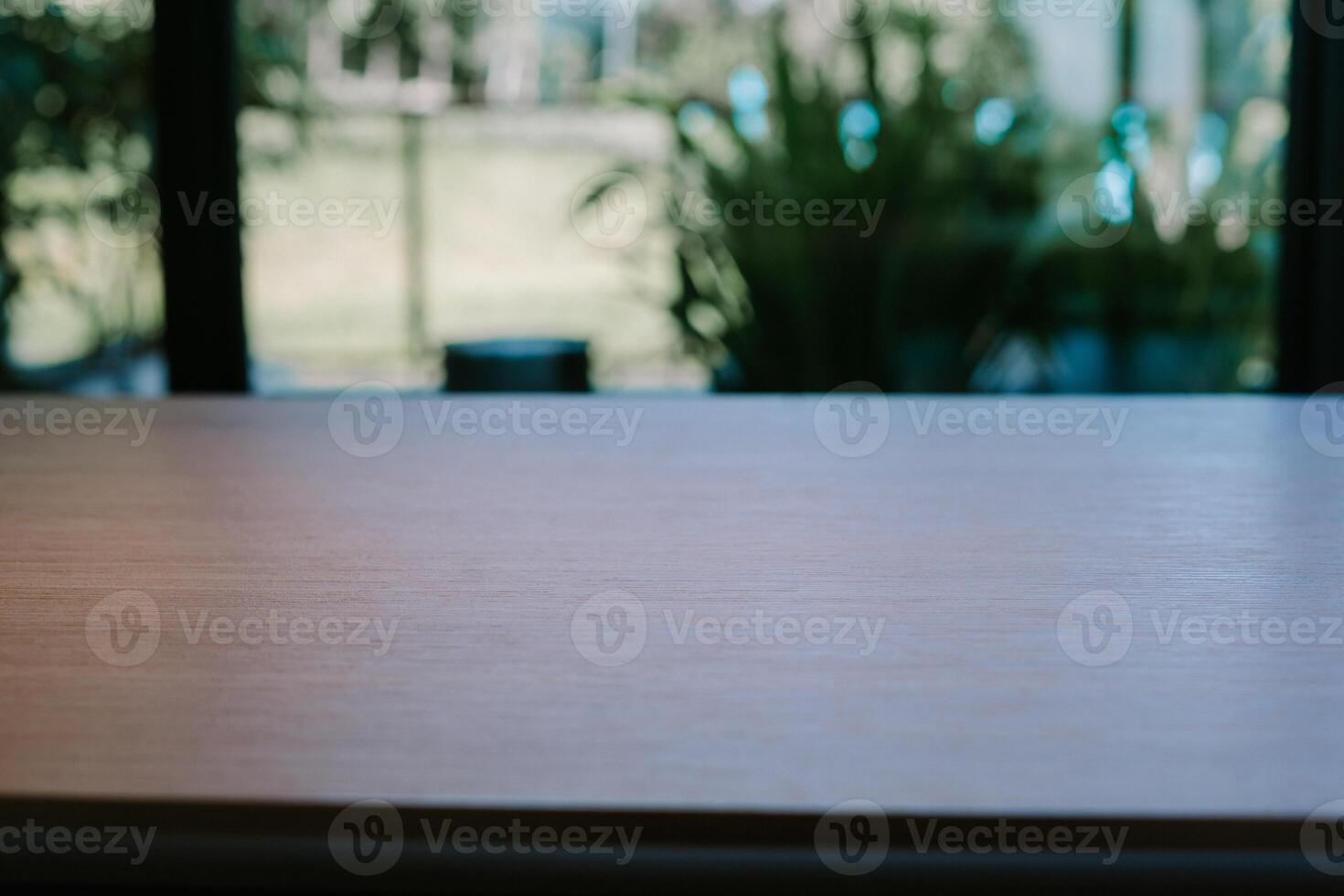 Empty display table with a clean, modern design, ready for showcasing products or decorations, photo