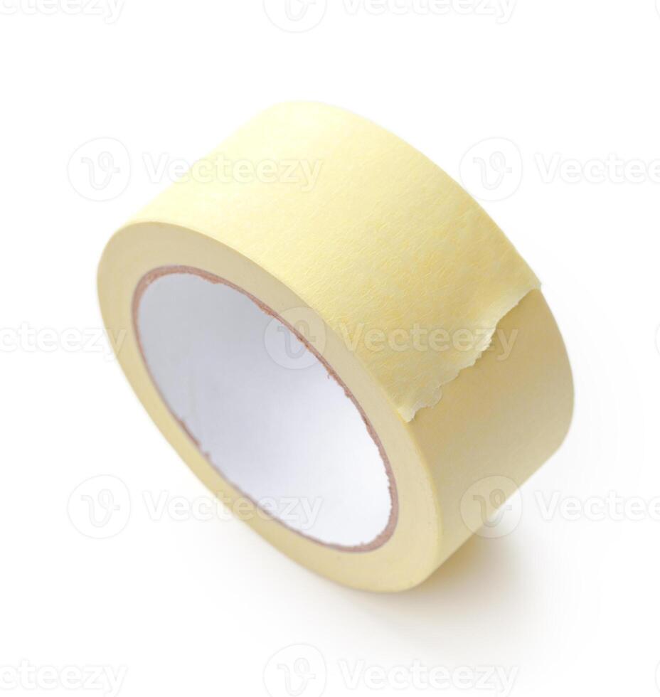 Roll of transparent sticky tape isolated photo