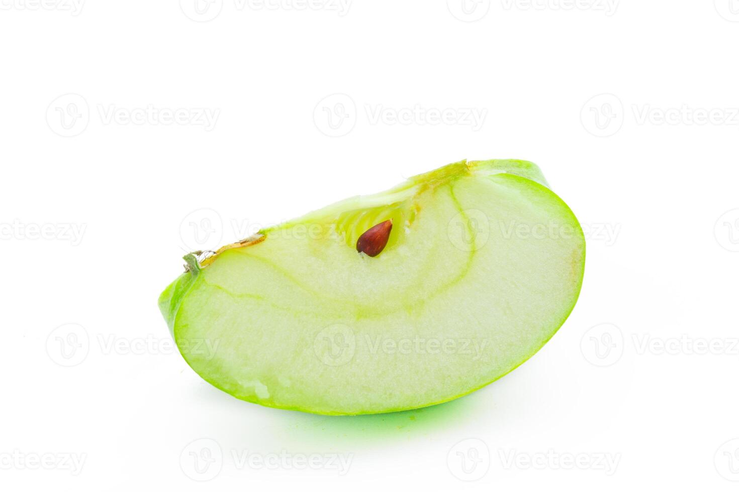 Sliced Green apple isolated on the white background photo