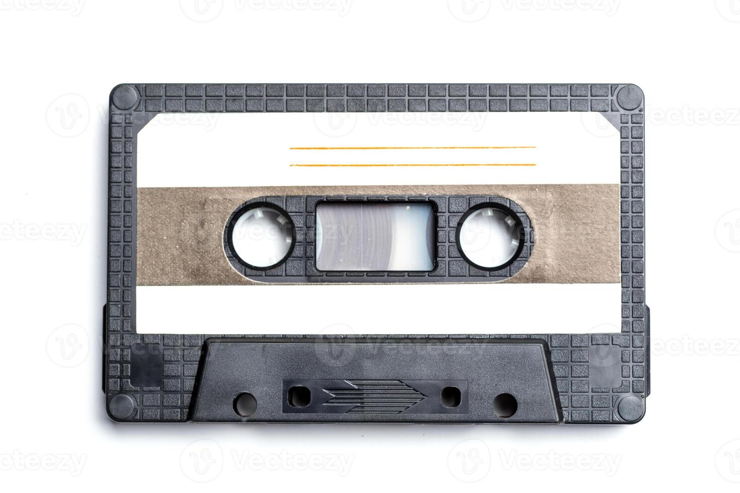vintage cassette tape isolated white background photo