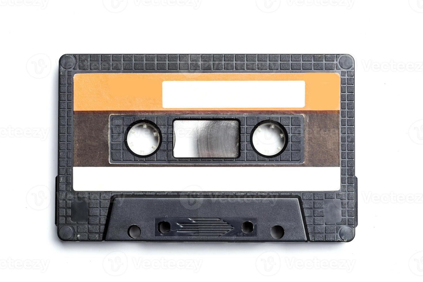 vintage cassette tape isolated white background photo