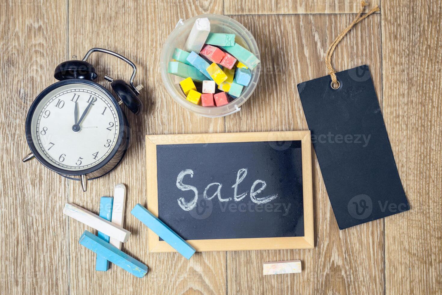Sale Text on chalkboard photo