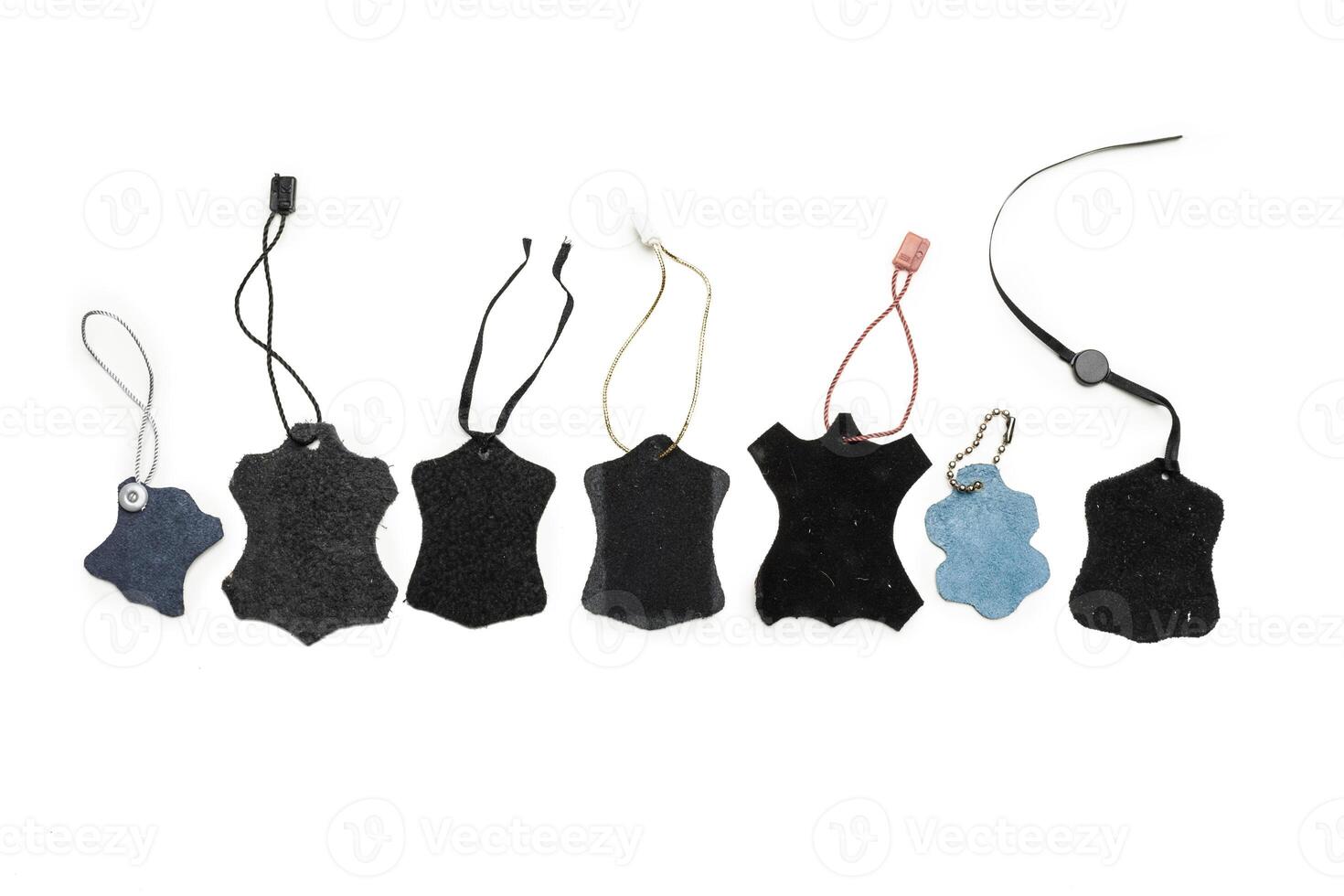 Empty shopping tag template. Isolated on white photo