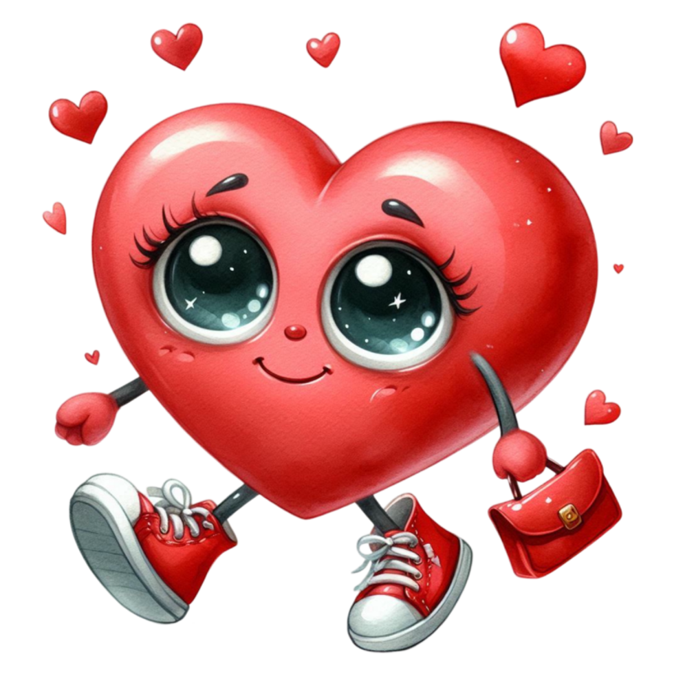 Valentines Cute Heart Sublimation Clipart png