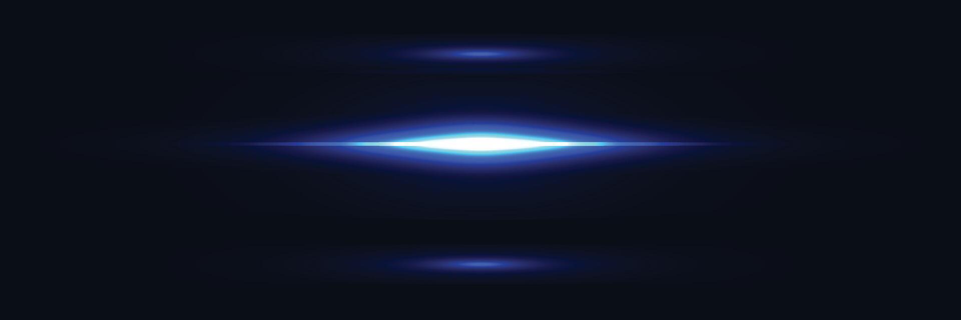 Neon blue horizontal speed lines.. Laser lines of light. light luminous ray lines with neon glowing effect. Shiny explosions of Flash light. hi-tech design elements, vector