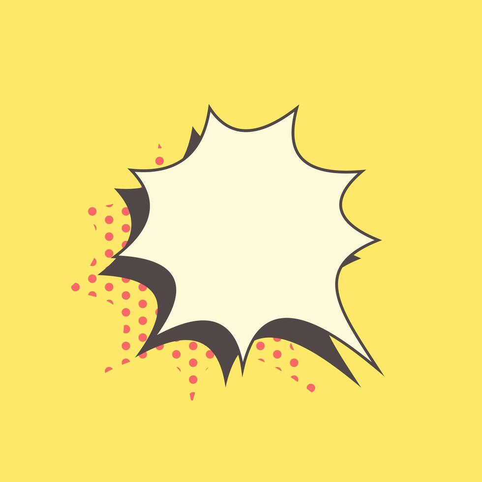 Retro comic style speech bubble for messages. design element vector
