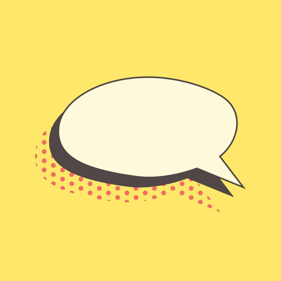 Retro style speech bubble. Comic message. Design element. illustration vector