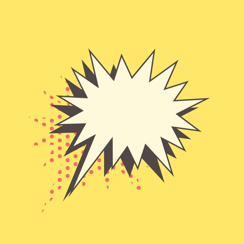 Retro style speech bubble with comic message effect. art vector