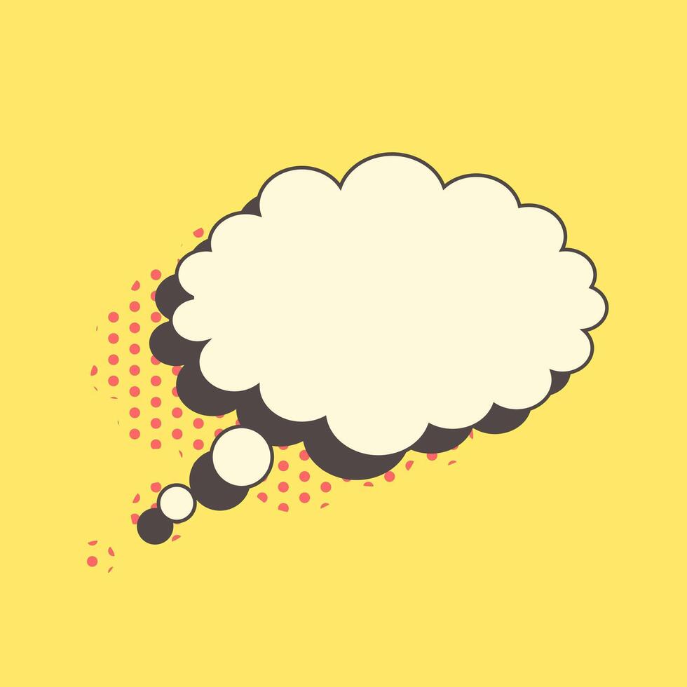 Cartoon style retro speech bubble for dialogue. art vector