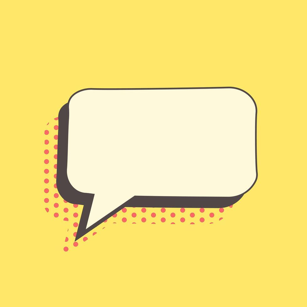 Pop art comic bubble with vintage style. Fun message design vector