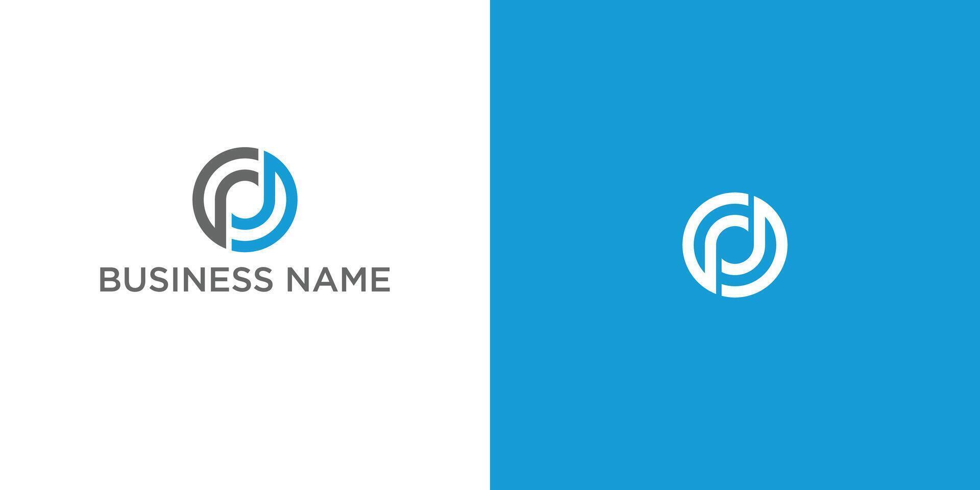 pd monogram logo template vector