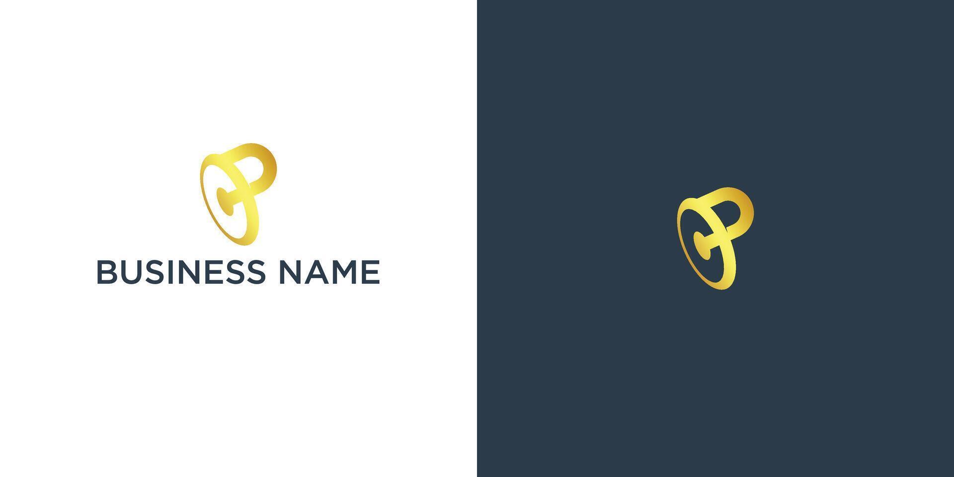 Letter op logo design template vector