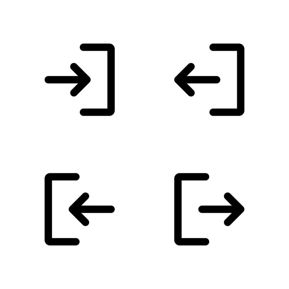Login and logout icon in generic style. Sign in and sign out sign symbol vector