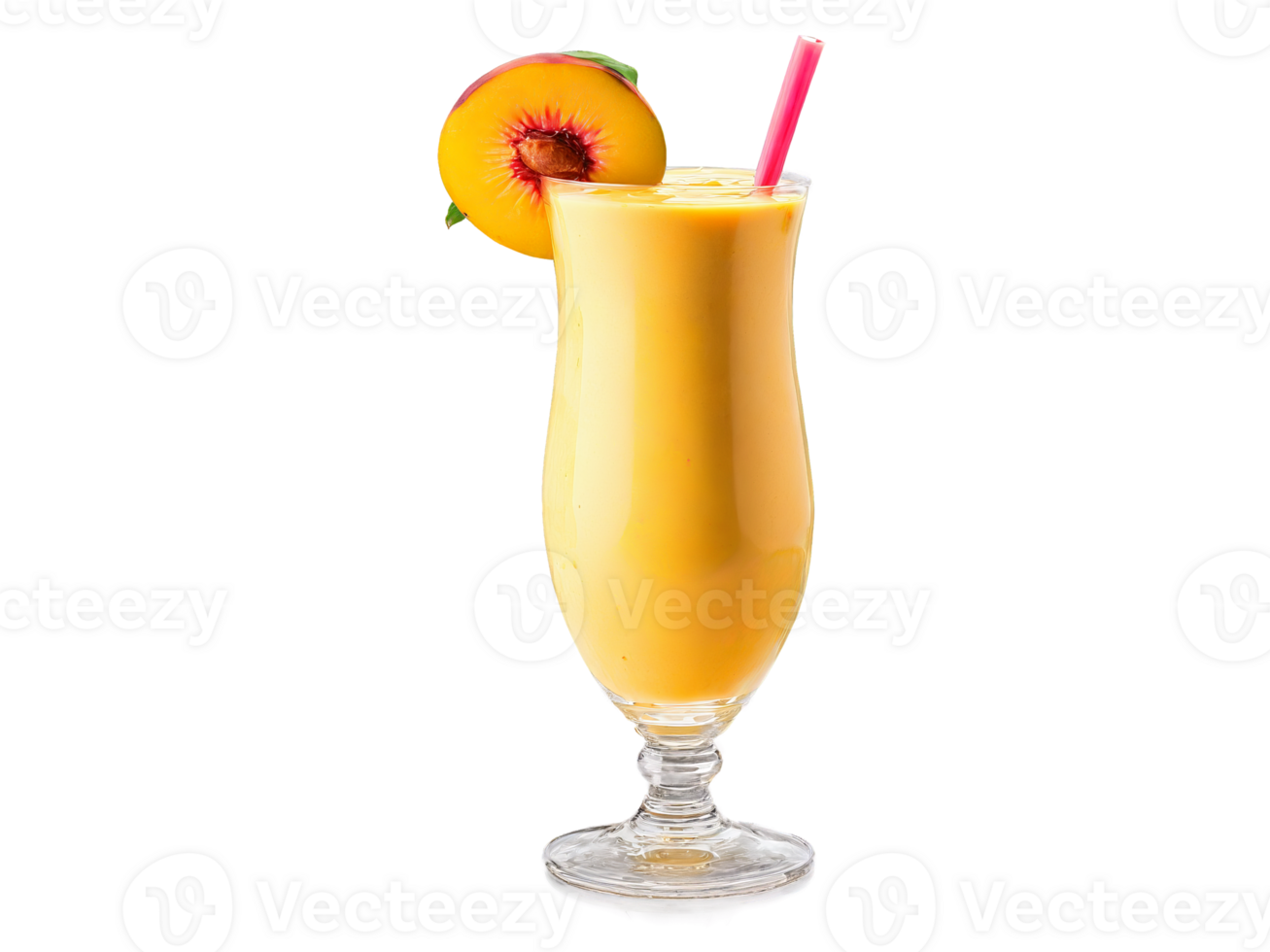 Peach Mango Smoothie A tropical peach mango smoothie in an elegant glass garnished with peach png