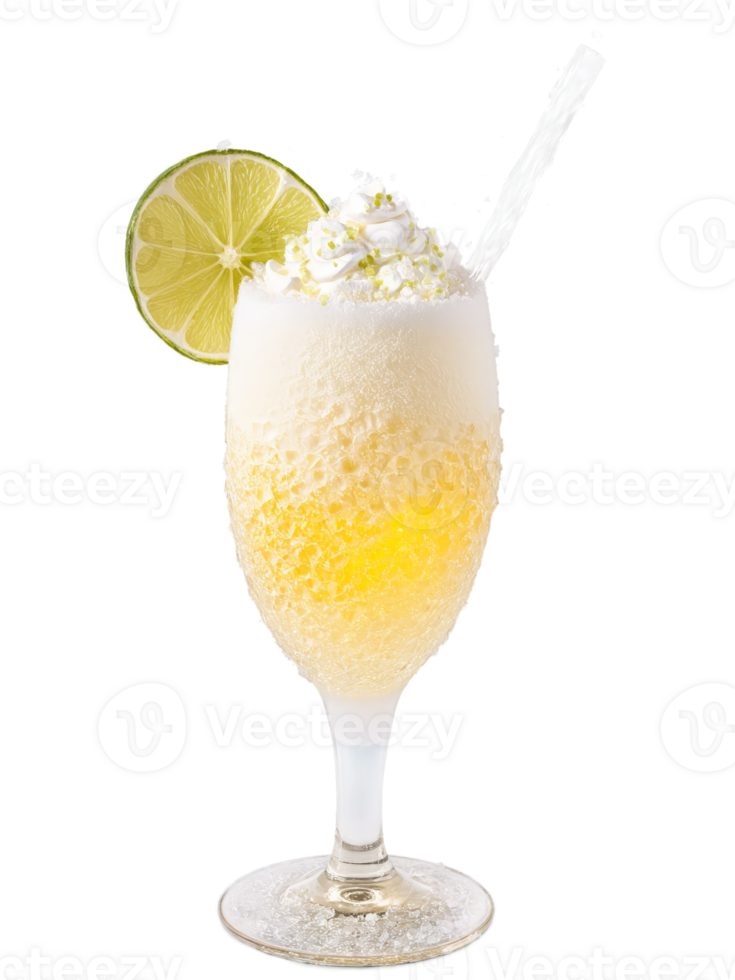 Pavlova Dessert Wine Slushie Tall glass with crushed ice the sweet sparkling wine and splash png
