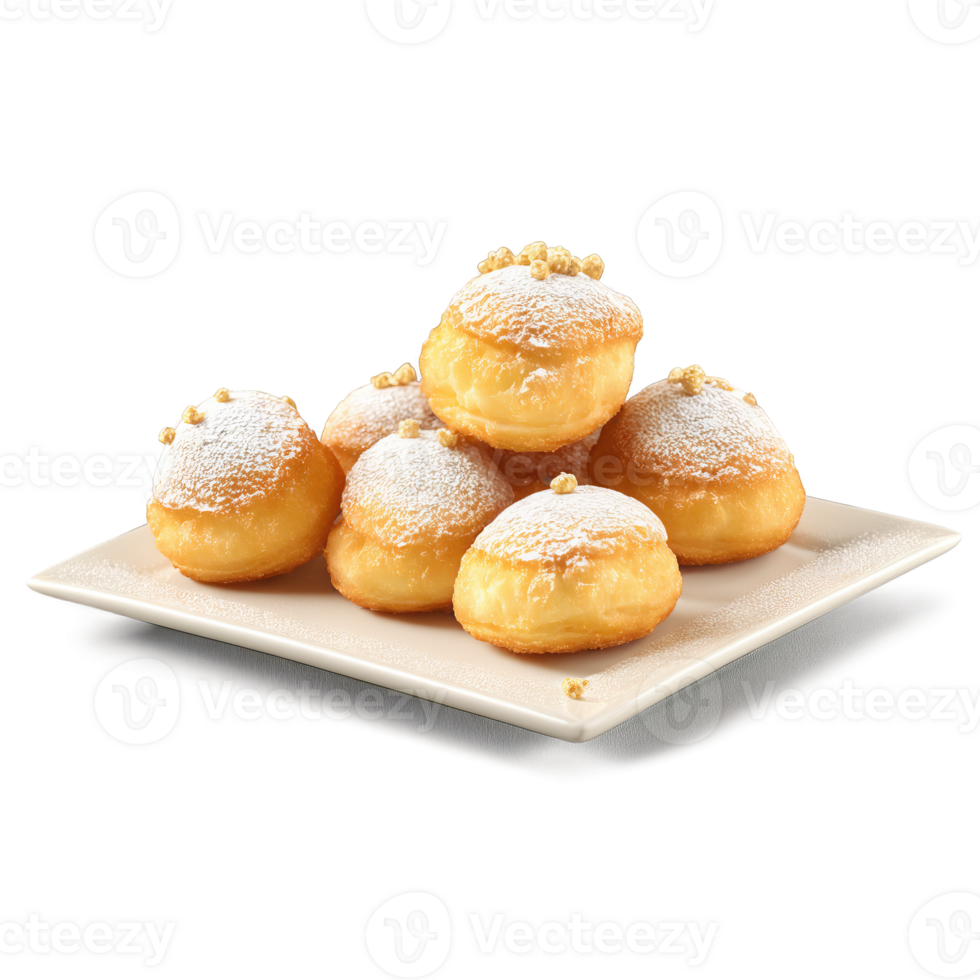 Truffle beignets golden choux pastry puffs in stemless glass Food and Culinary concept png