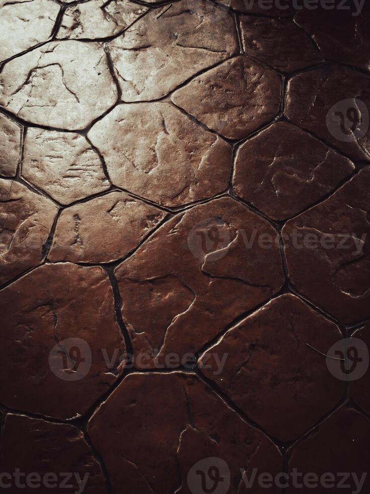 Close-up of cement walkway texture for home background. photo