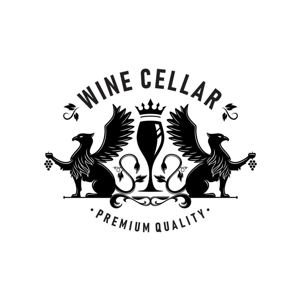 Wine Logo Design Image vector
