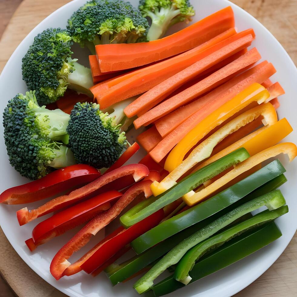 A plate of vegetables photo