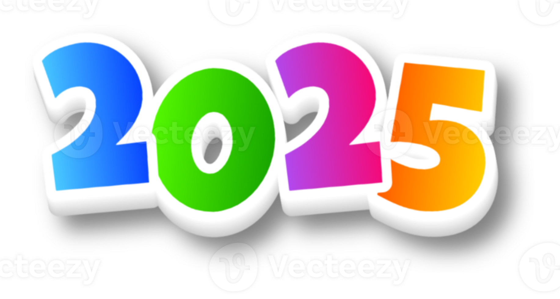 2025 coloré 3d autocollant png