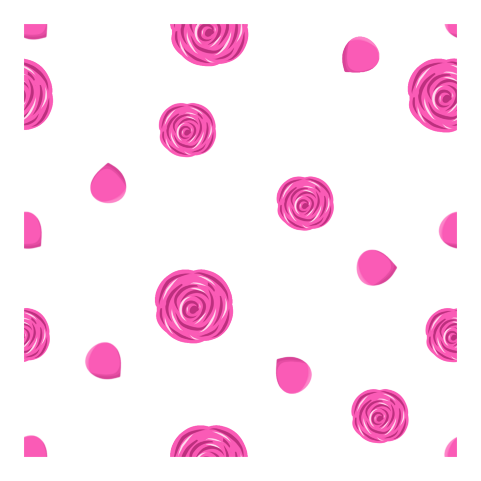 Pink roses seamless pattern png