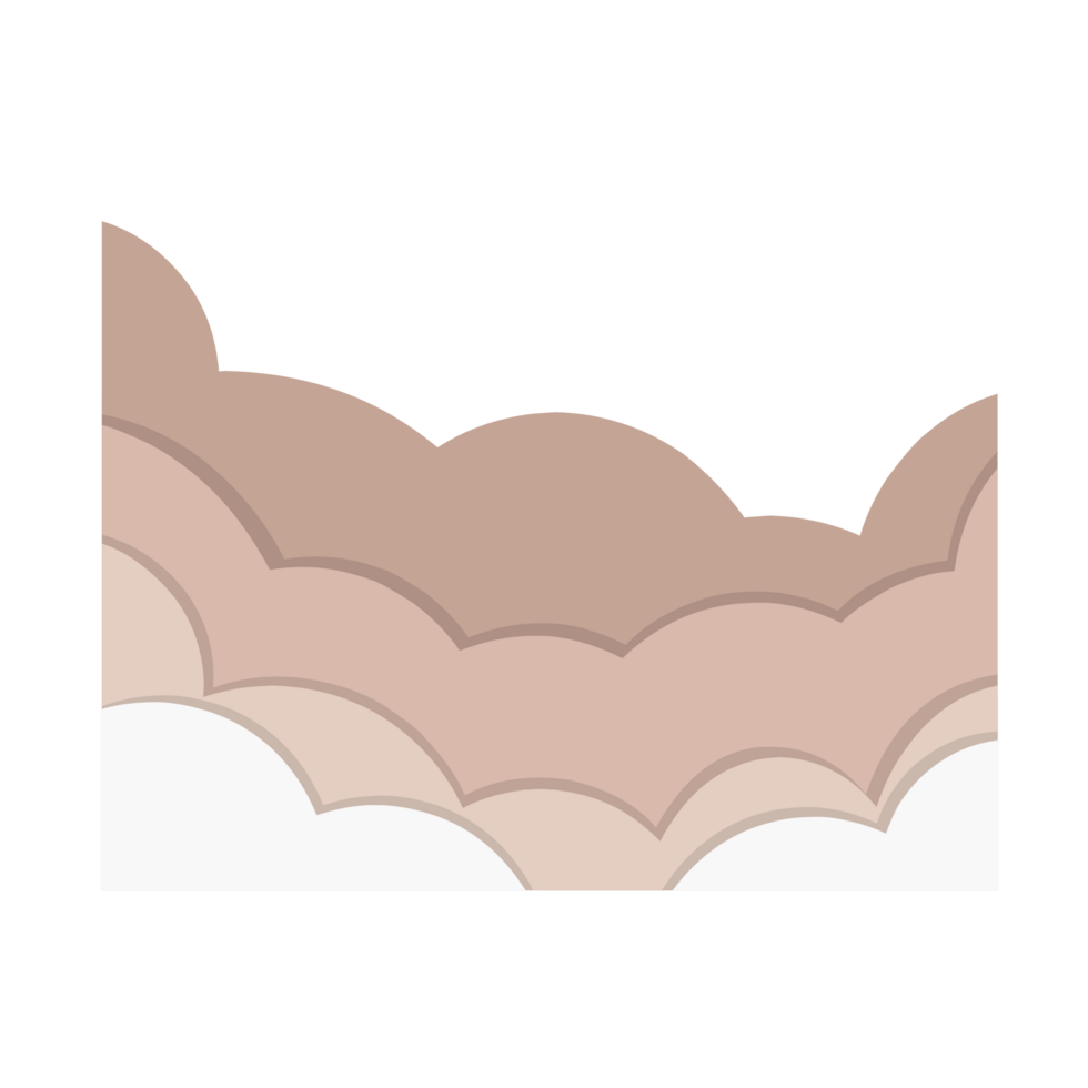 Abstract cloud in soft color illustration png